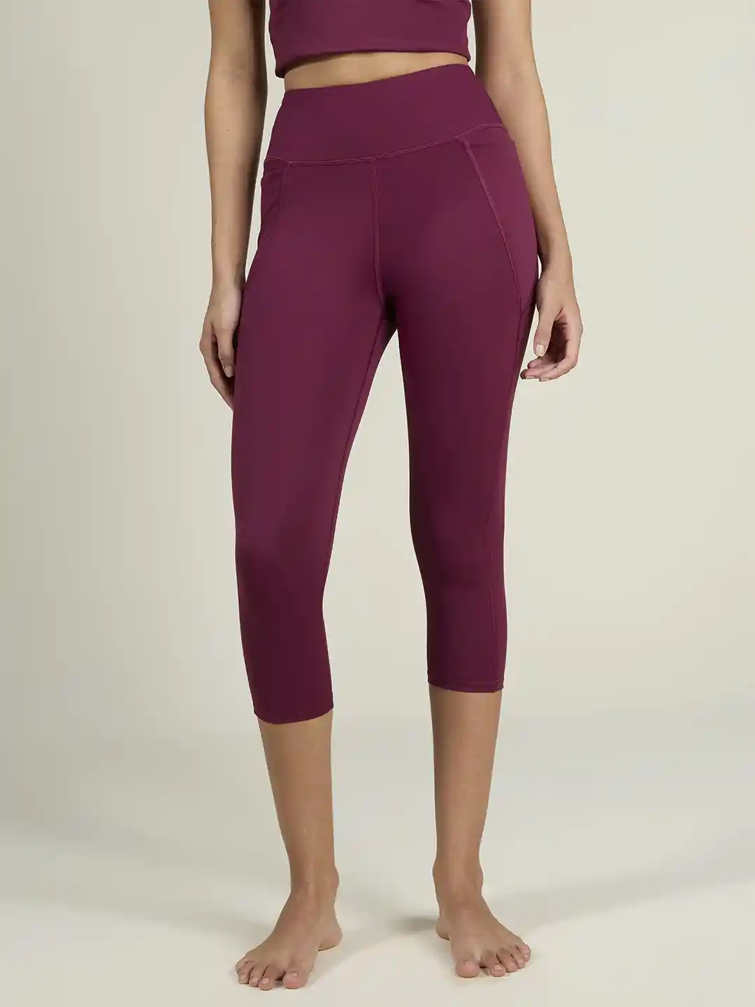 CAVA Women Burgundy Sculpt Capri