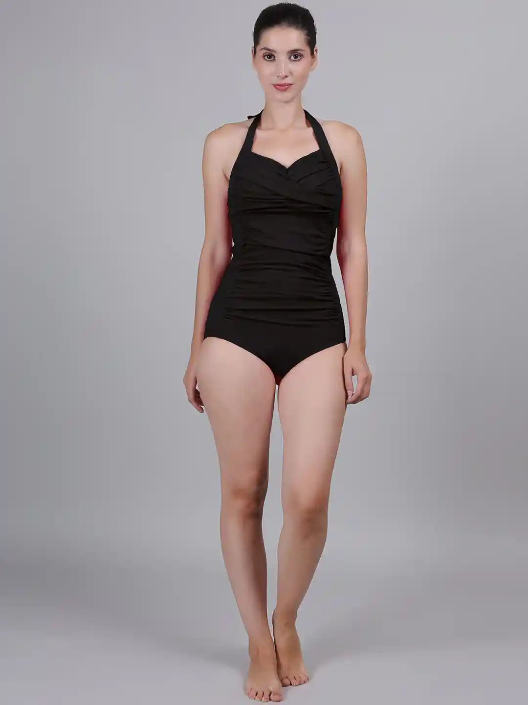 Buy MEGASKA Women Ruched Halter Neck Vintage Retro Monokini