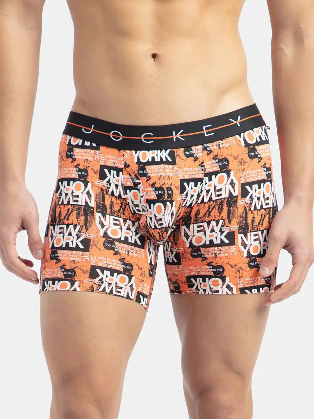 Jockey Super Combed Cotton Elastane Printed Boxer Brief with Ultrasoft  Waistband NY03