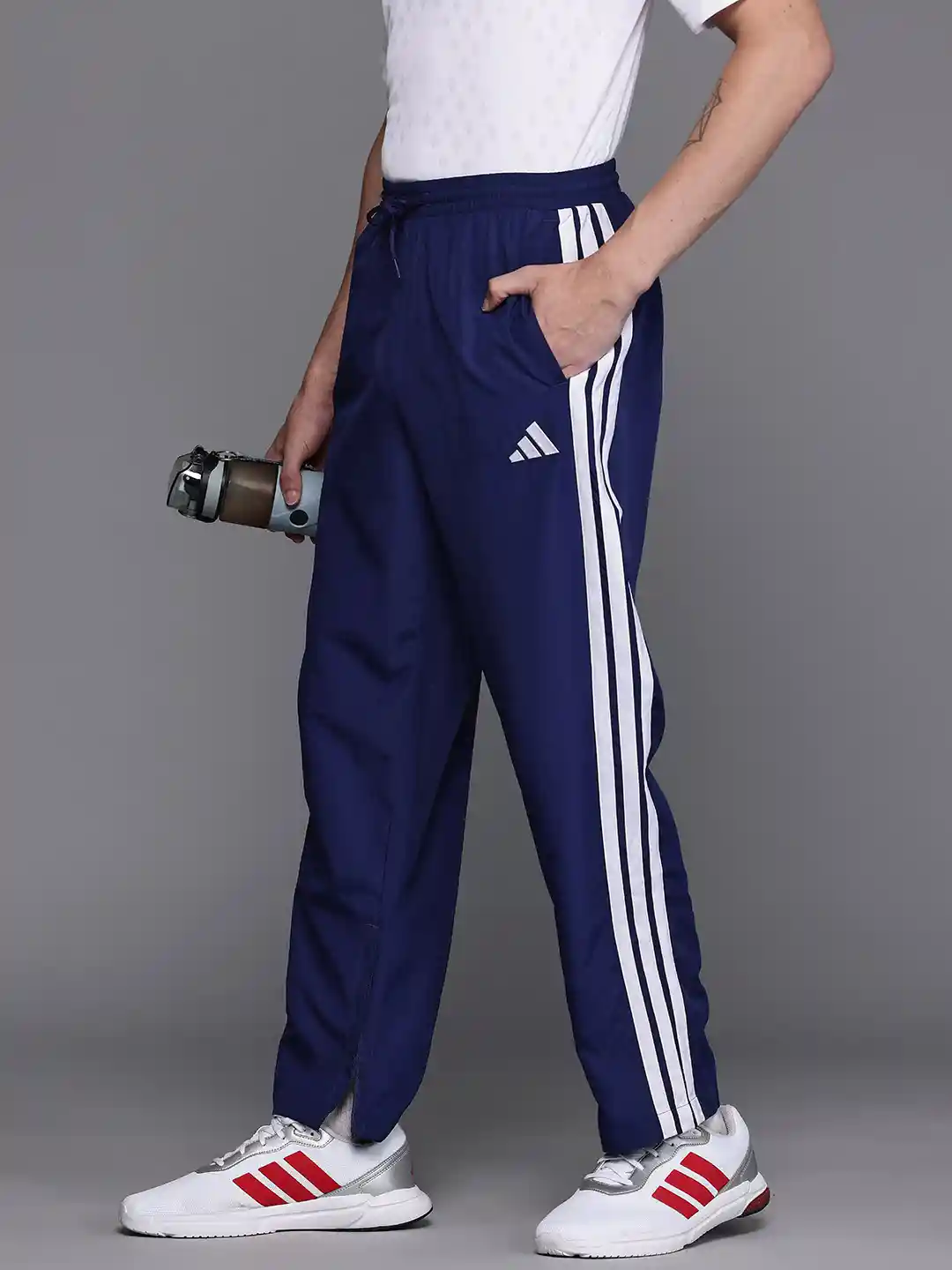 Track Pants Adidas Stripe Joggers Navy ADIDAS Men Stanford OPT