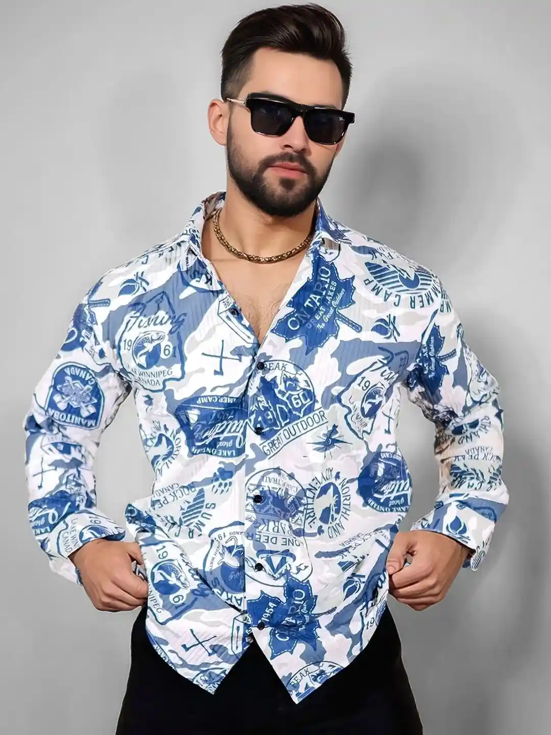 SZN Men Multi Solid Polyester Standard Casual Shirts - Main Image