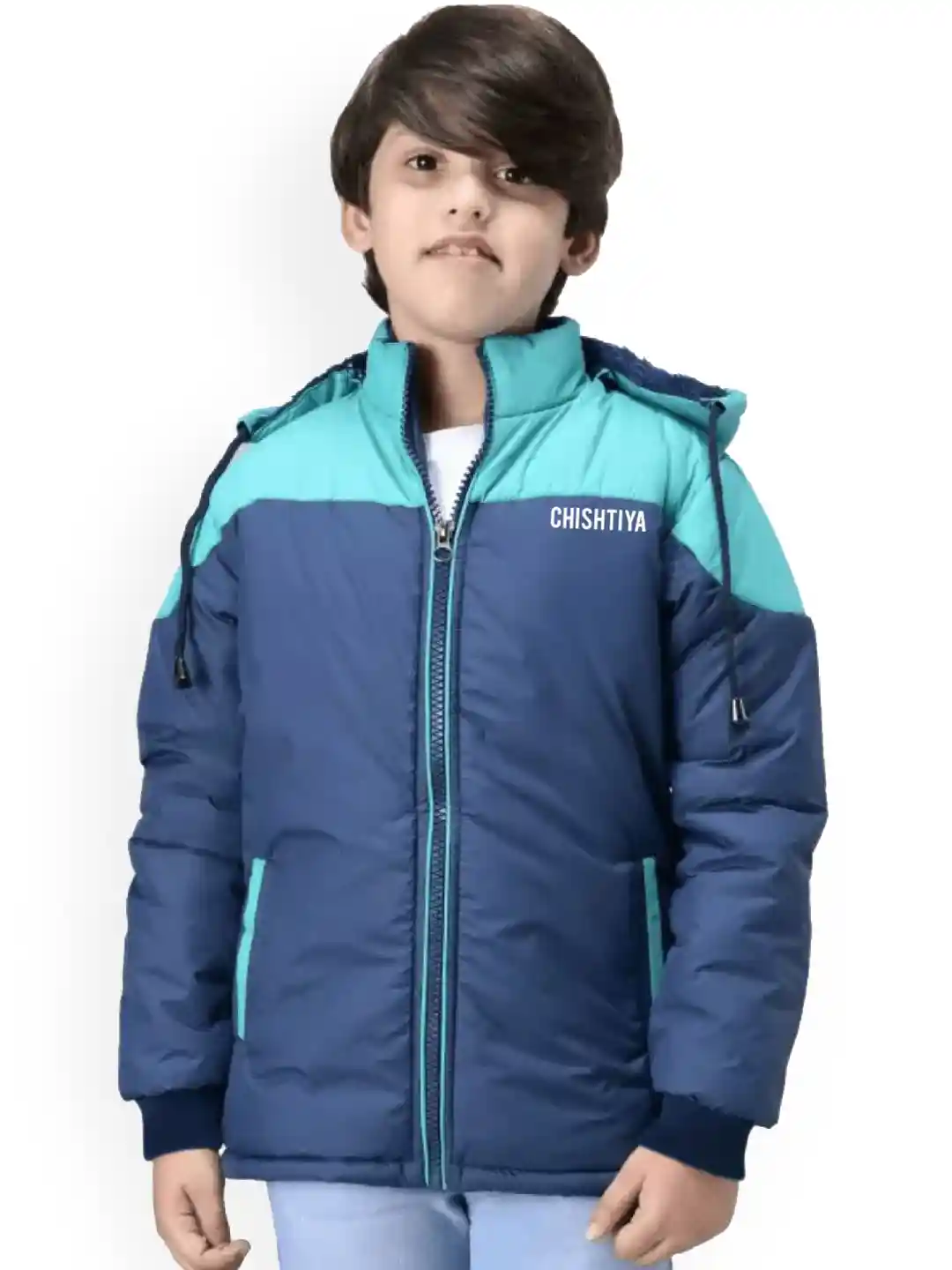 Buy CHISHTIYA Kids-Boys Stand Collar Colourblocked Self Design