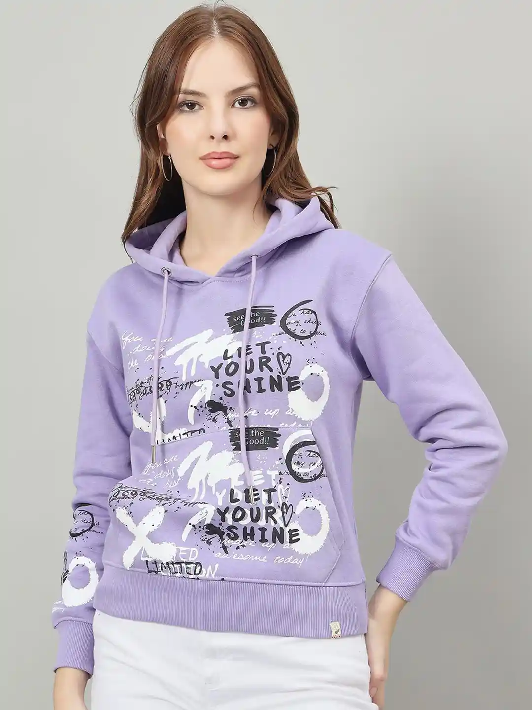 Buy Duke Women Typography Printed Hooded Sweatshirt Sweatshirts