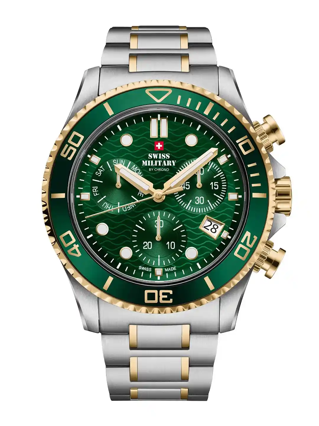 Swiss Military by Chrono Men Stainless Steel Bracelet Style Analogue Watch 