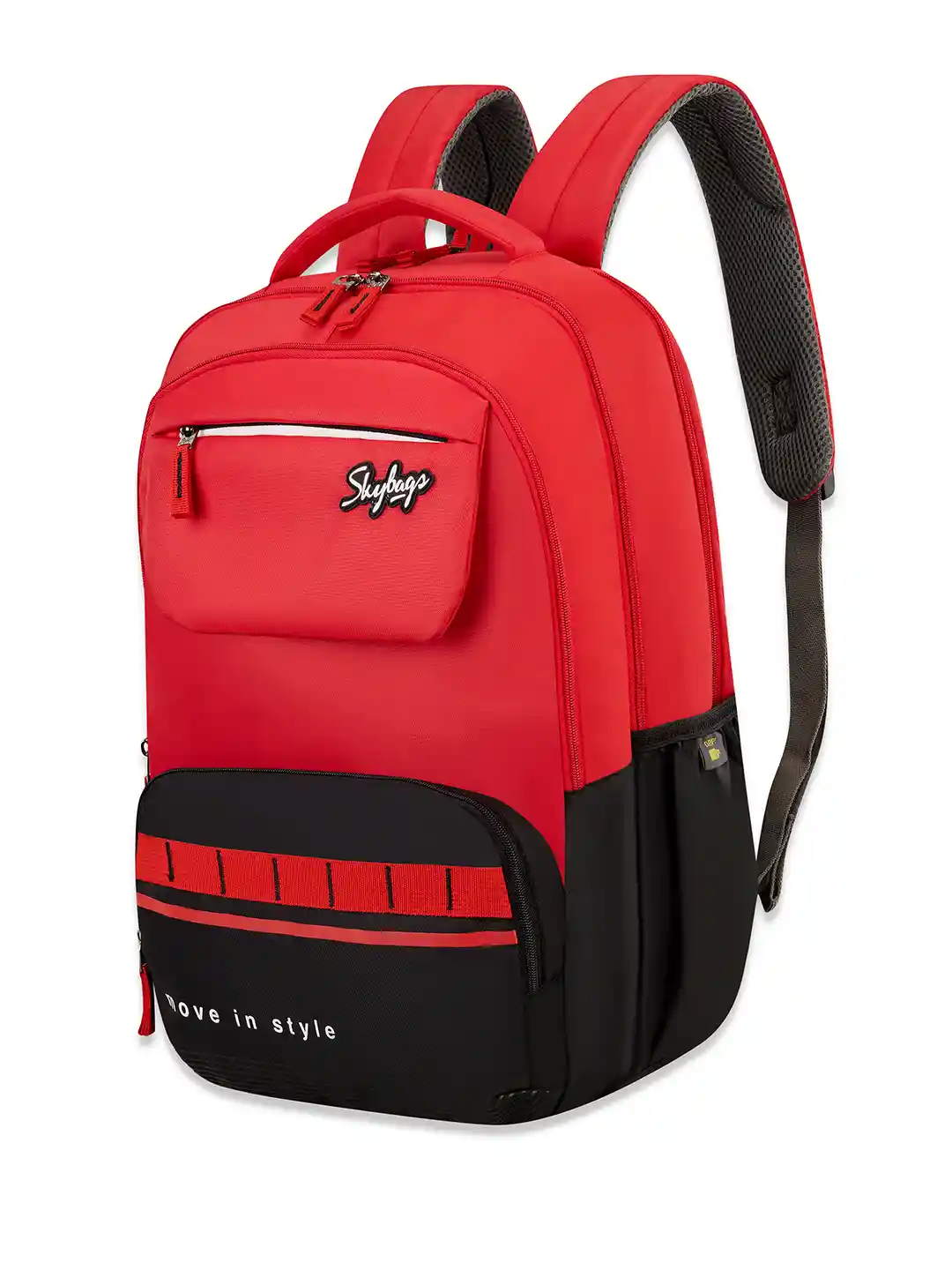 Skybags Kids Colourblocked Backpack With Tiffin Pocket Rain Cover