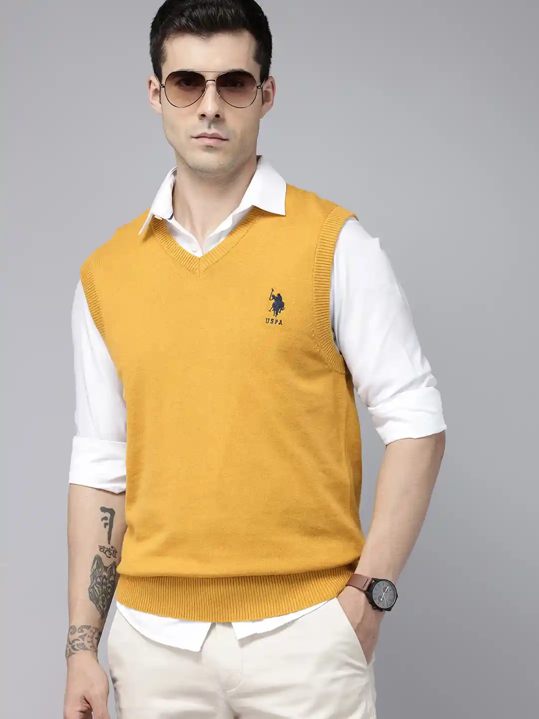 Sweater Vest With Polo Shirt HOT Knit Vest Golf Sweater Vests Polo