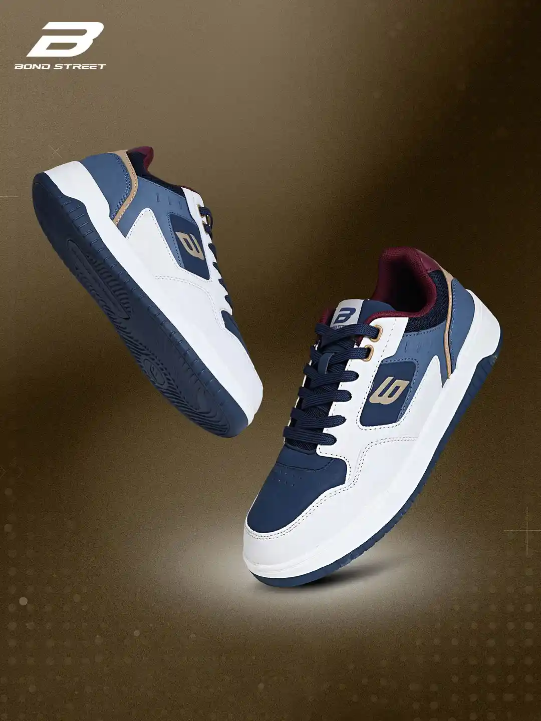 Buy Bond Street Hustle Men's Blue Brown Casual Sneakers Casual