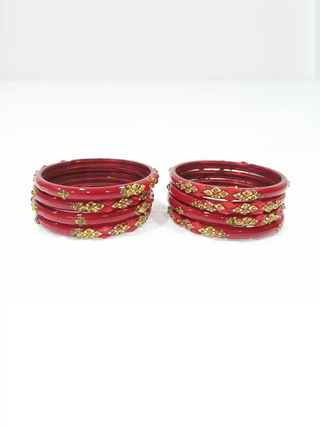Buy SAVORADE Set Of Red Glass Bangle Bangle for Women 36628124