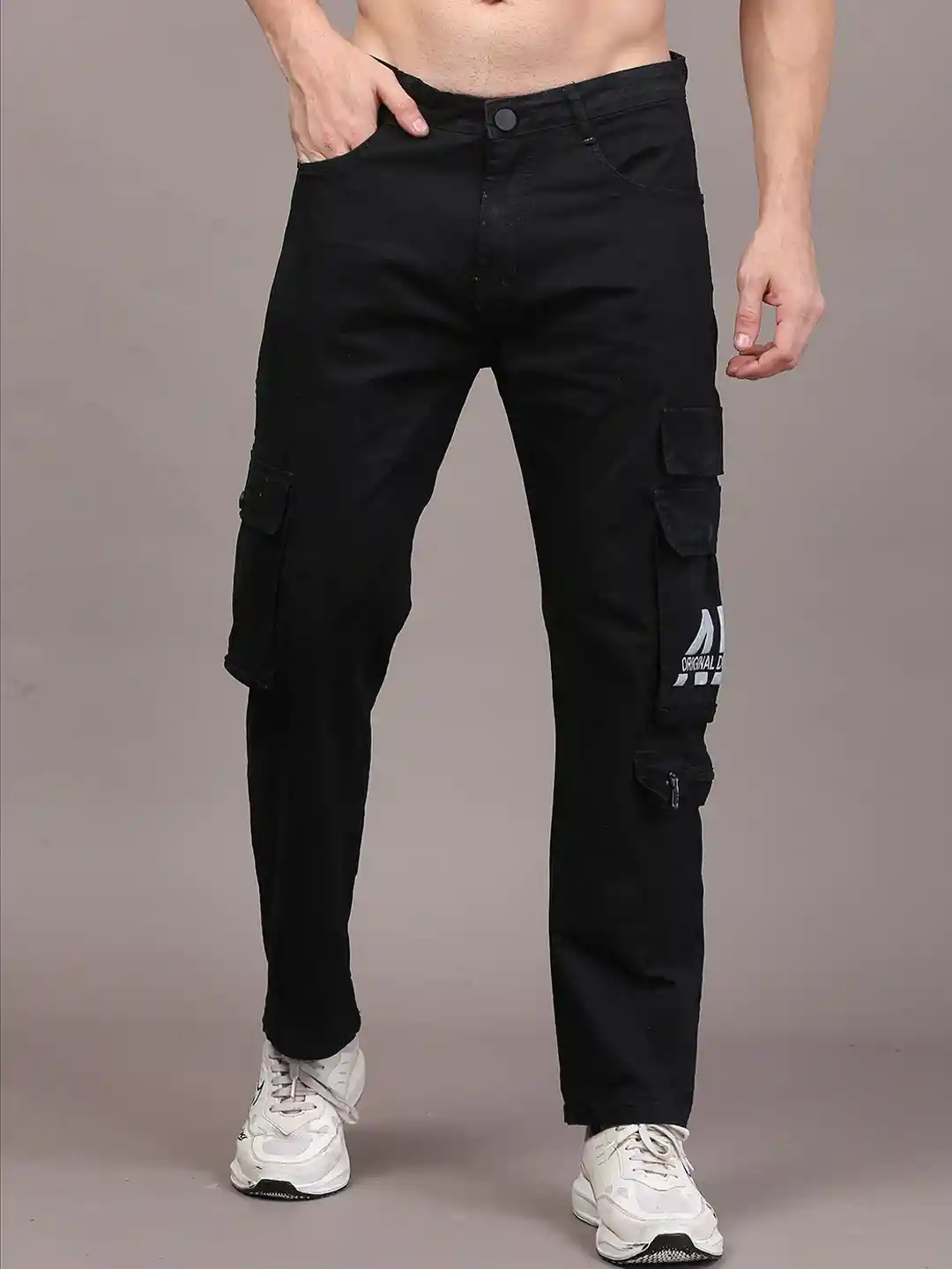 Buy COY Men Printed Comfort Low-Rise Stretchable Relaxed Fit Cargo