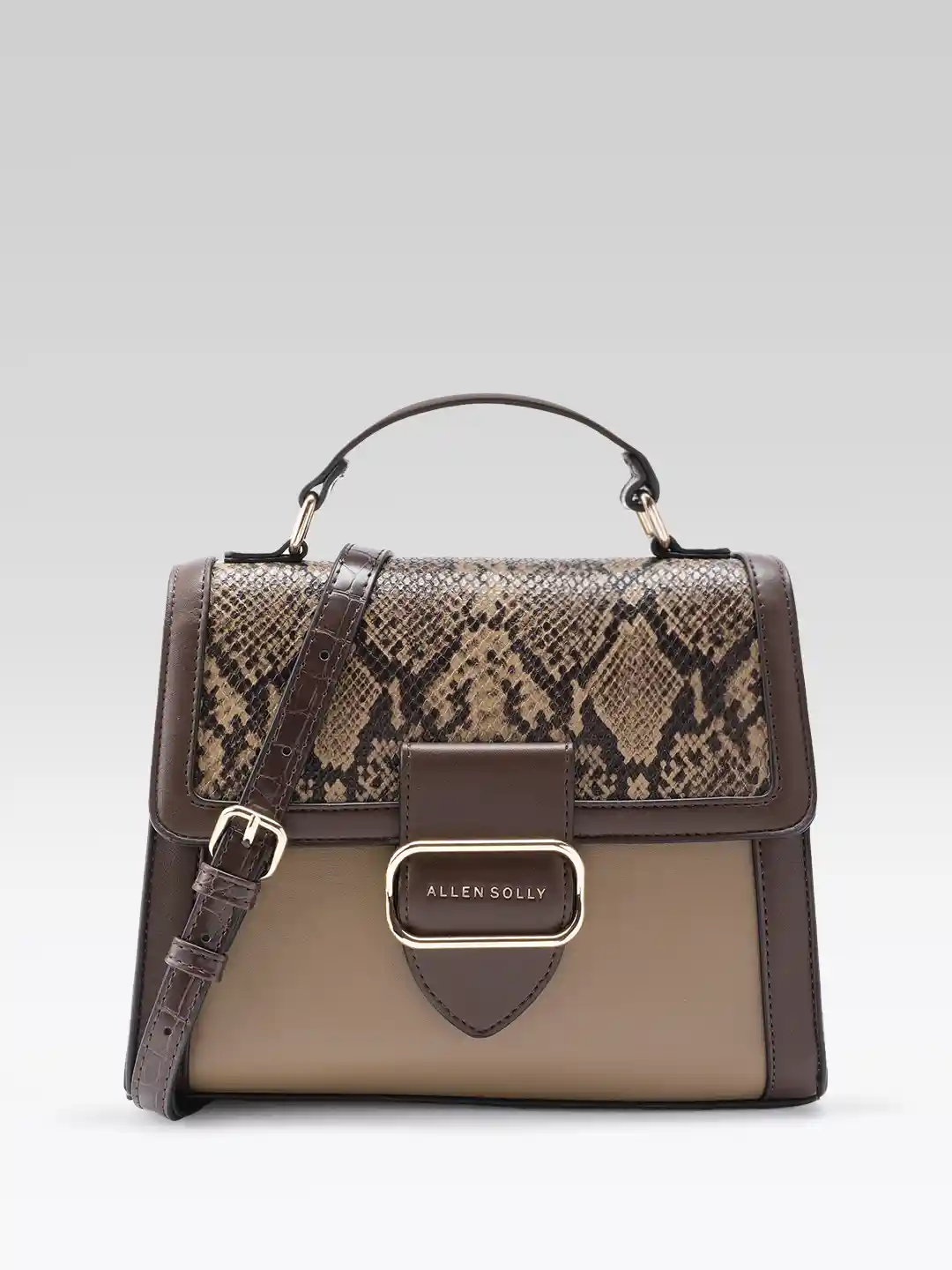 Buy Allen Solly Animal Printed Structured Satchel Bag Handbags