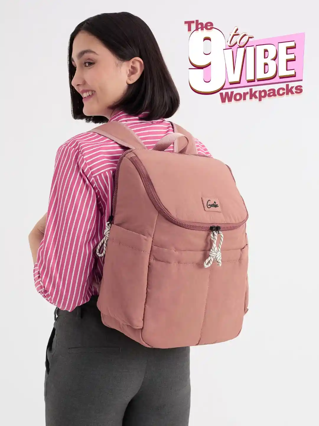 Genie Plushpack Women 15 Inch Casual Laptop Backpack