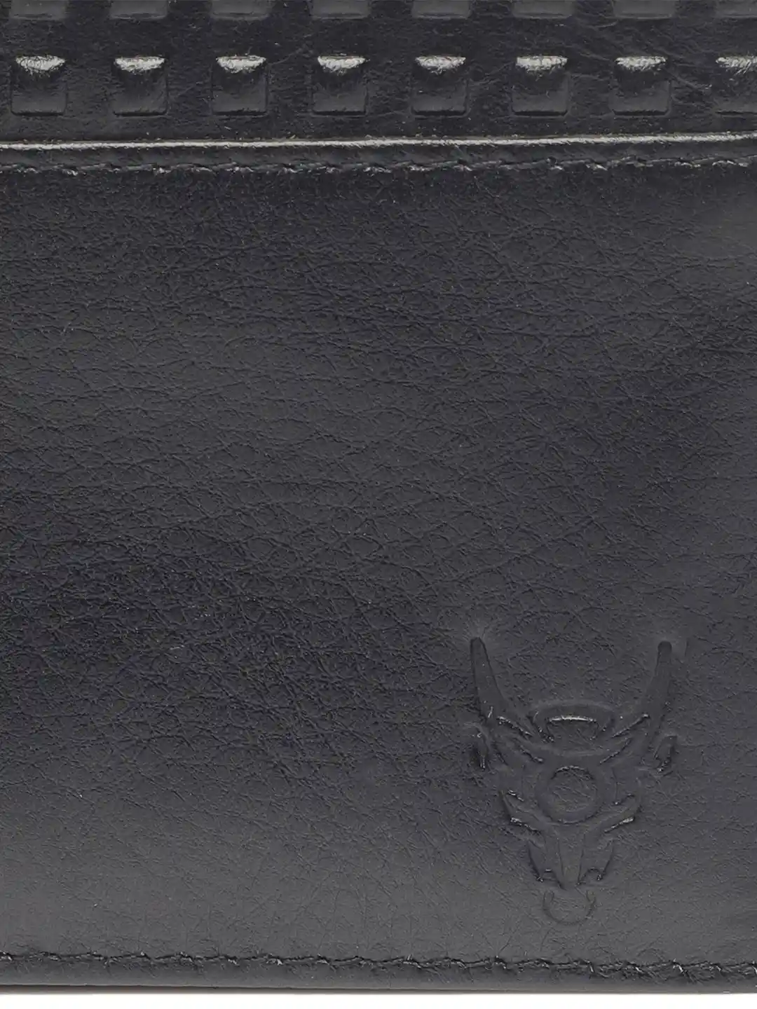 IBEX Men's Black Faux Leather Wallet - Two Fold Design With Multiple Card Slots & Currency Pockets - View #9