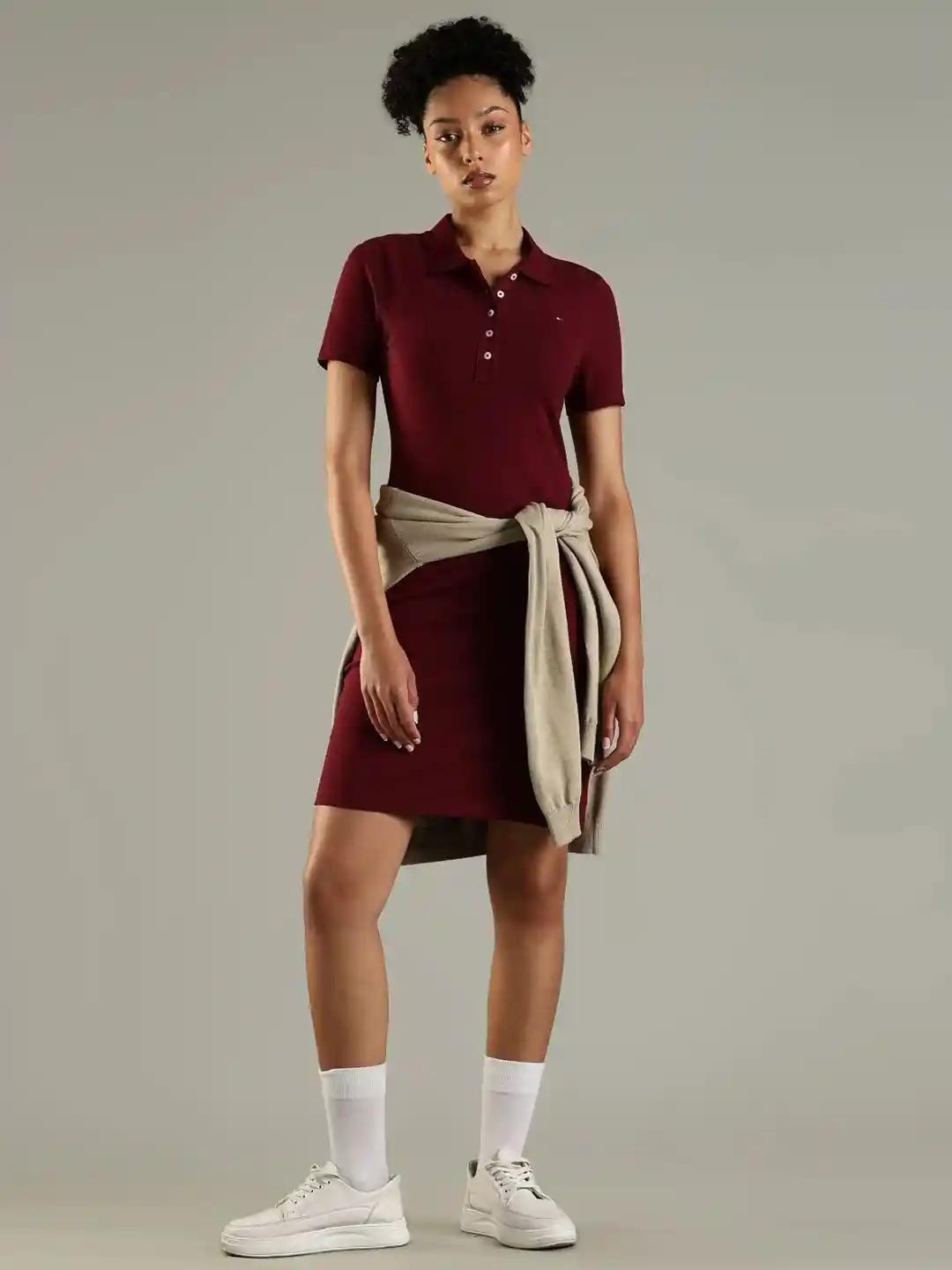 Tommy Hilfiger Women Shirt Collar T-shirt Dress