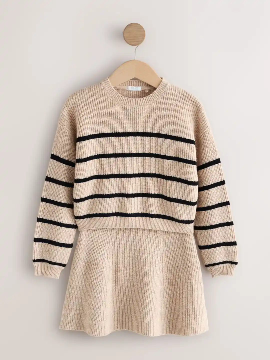NEXT Girls Striped Sweater with Skirt