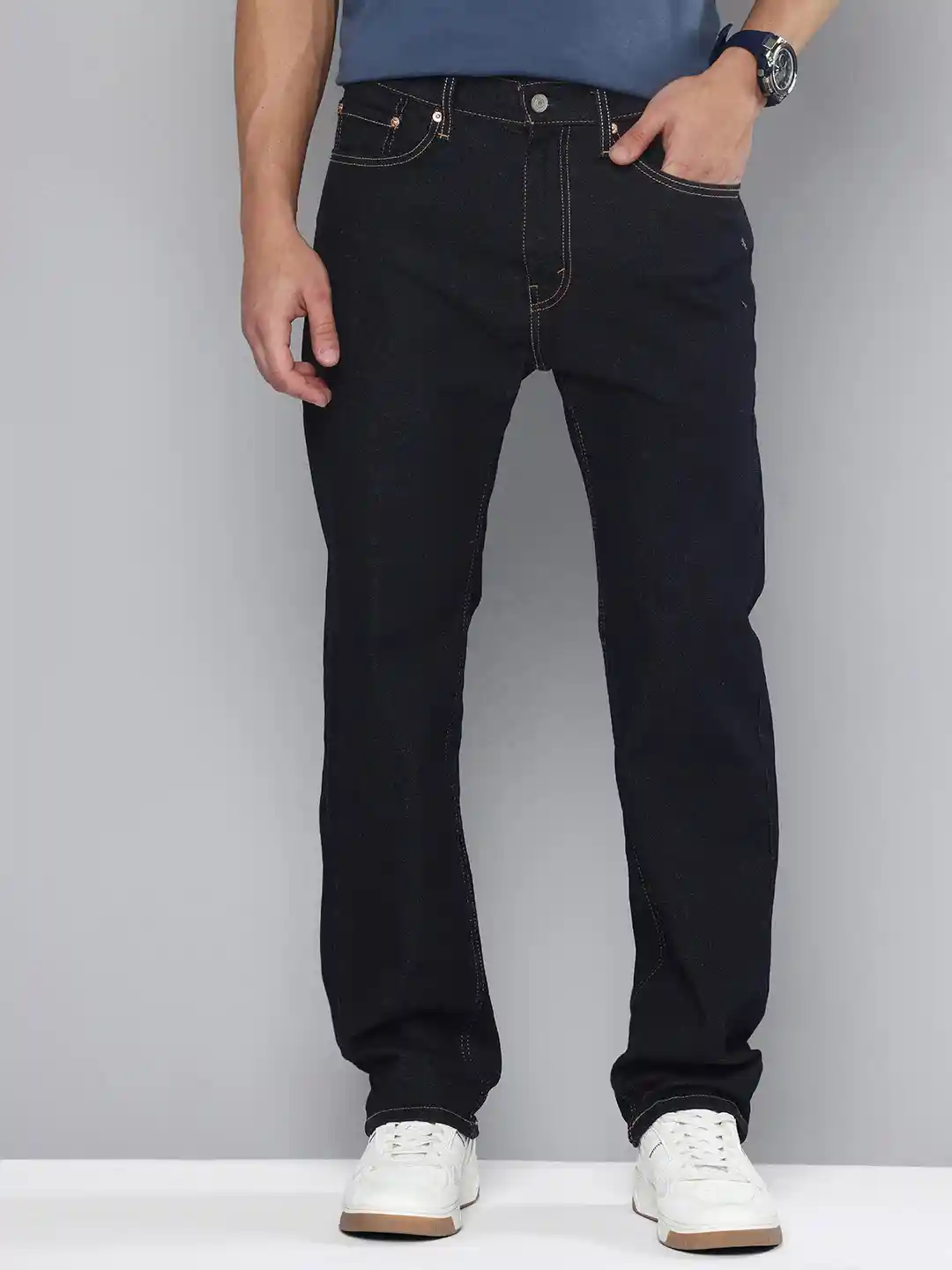 Levis Men 505 Straight Fit Stretchable Jeans