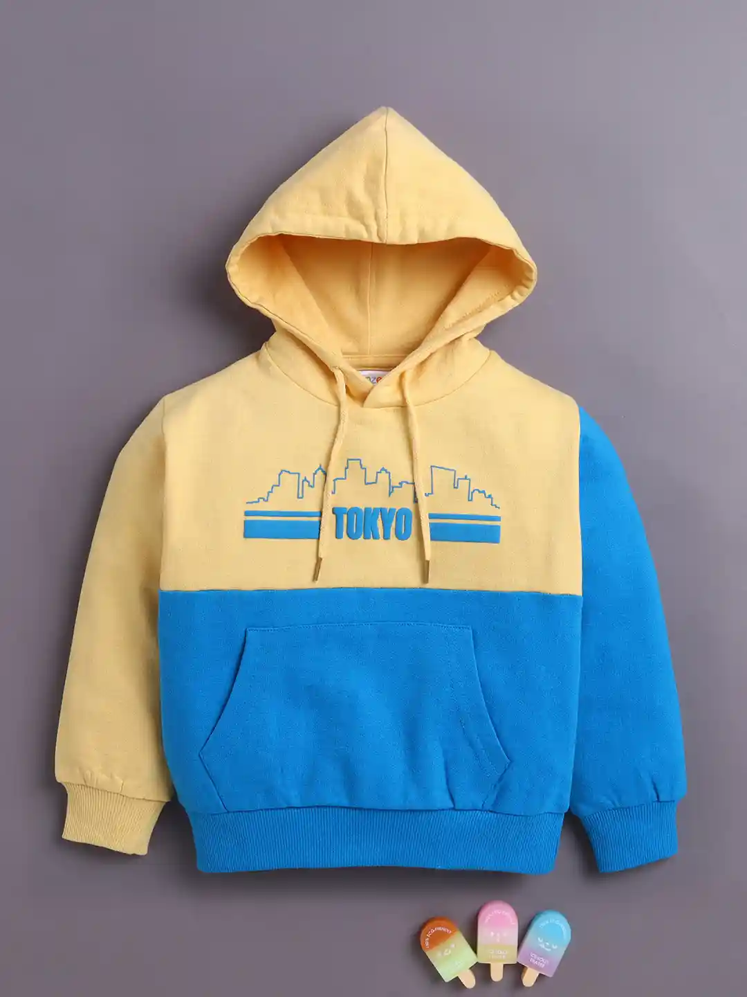 Buy BUMZEE Boys Colourblocked Hooded Cotton Sweatshirt