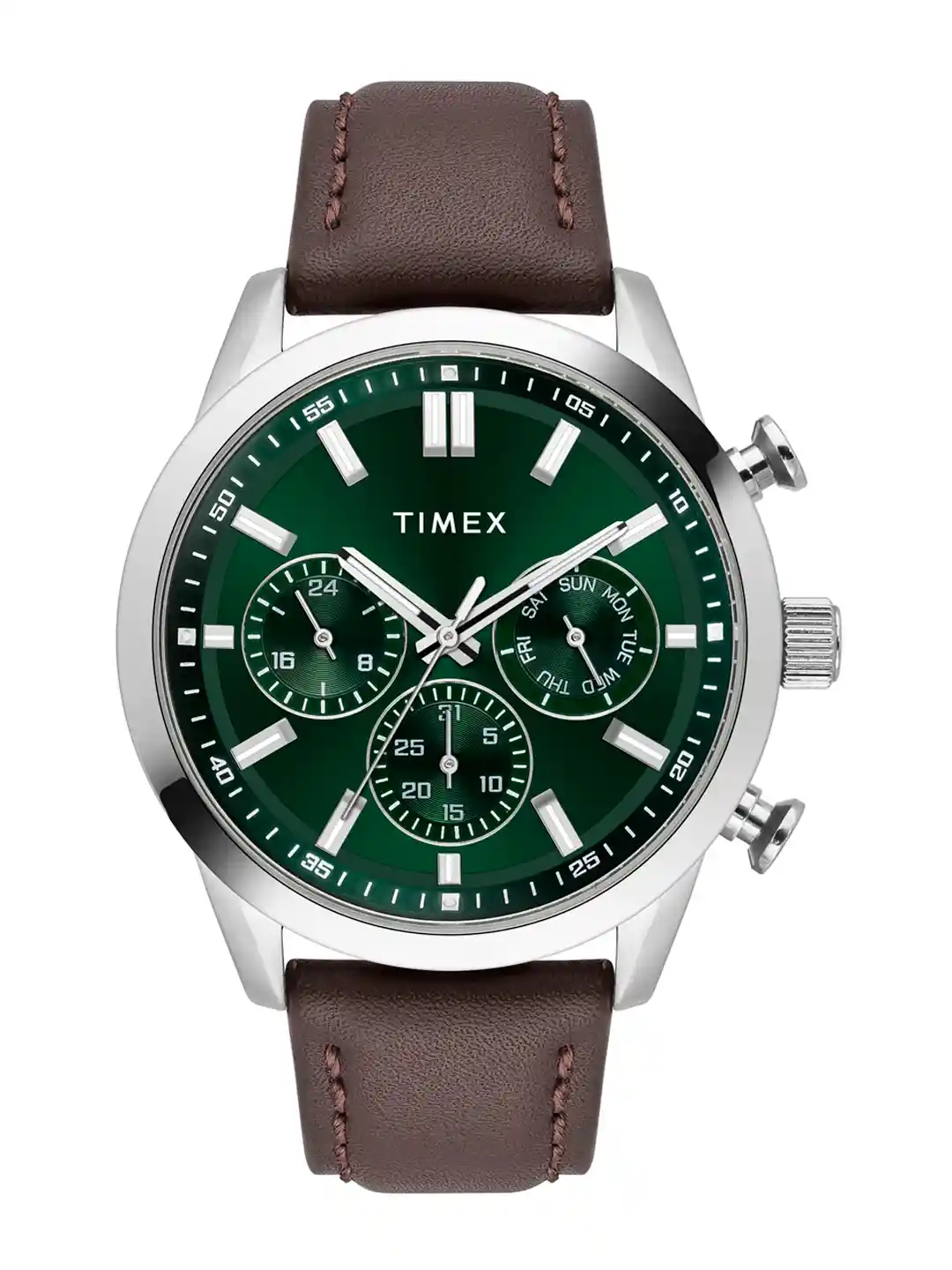 Buy Timex Men Leather Straps Multifunction Analogue Watch