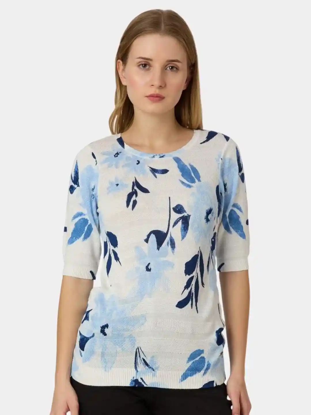 Buy Pepe Jeans Women Printed Round Neck Long Sleeves Sweater