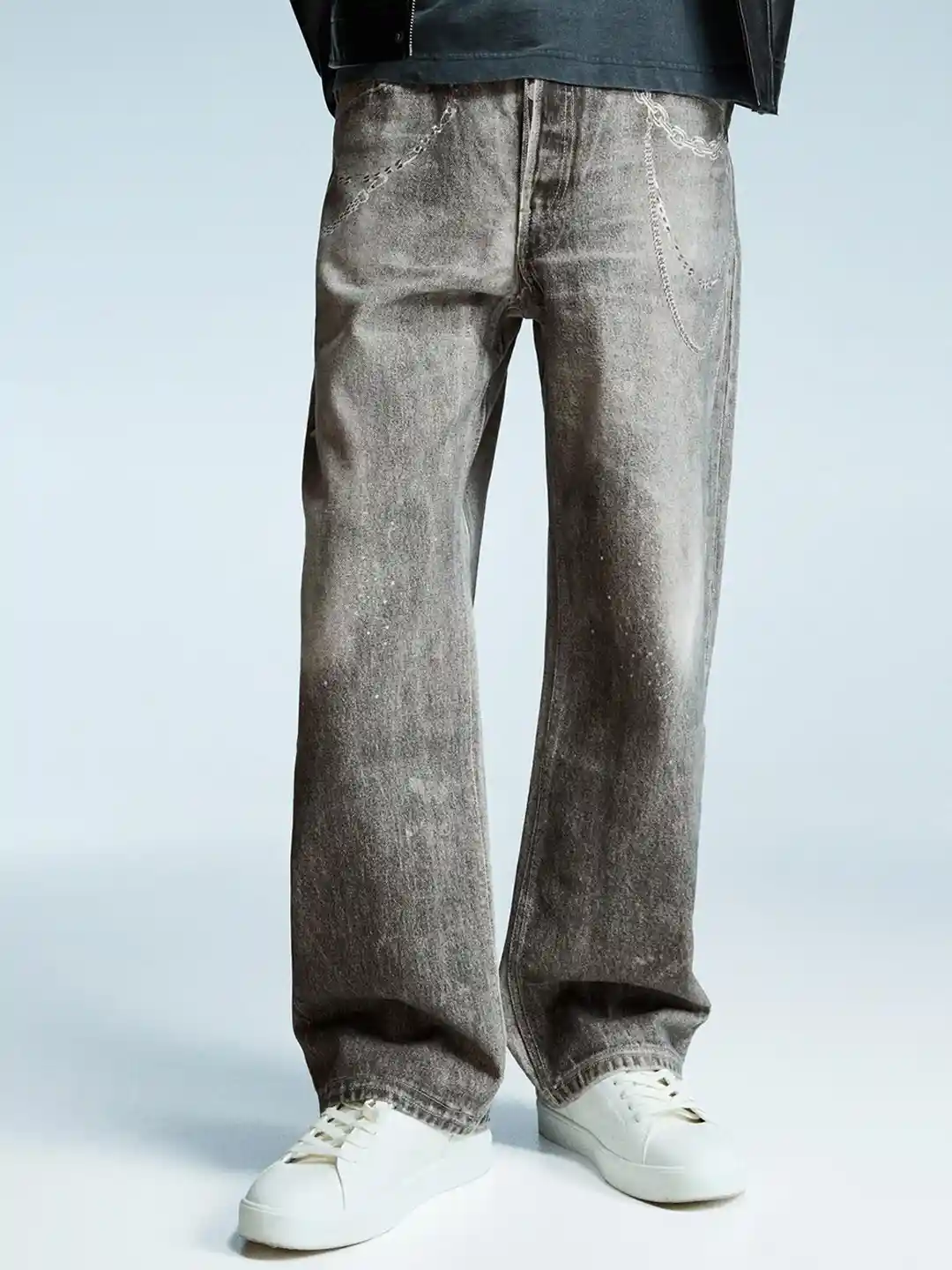 Buy Bershka Baggy Printed Jeans Trousers for Men 36675042 Myntra