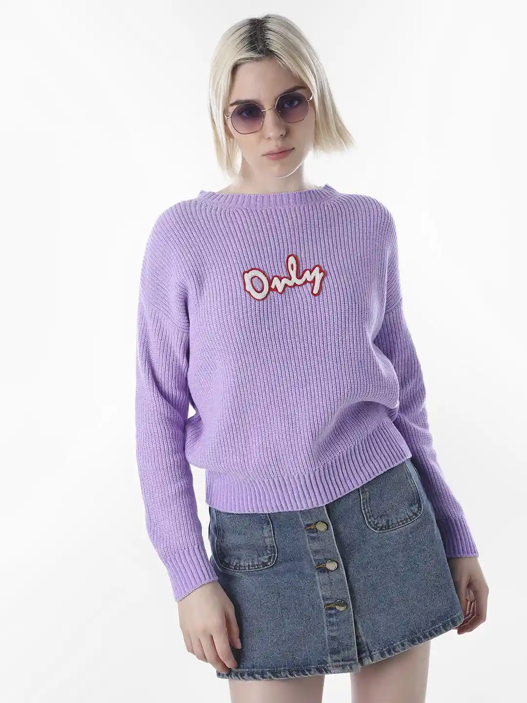ONLY Women Round Neck Pullover Sweater