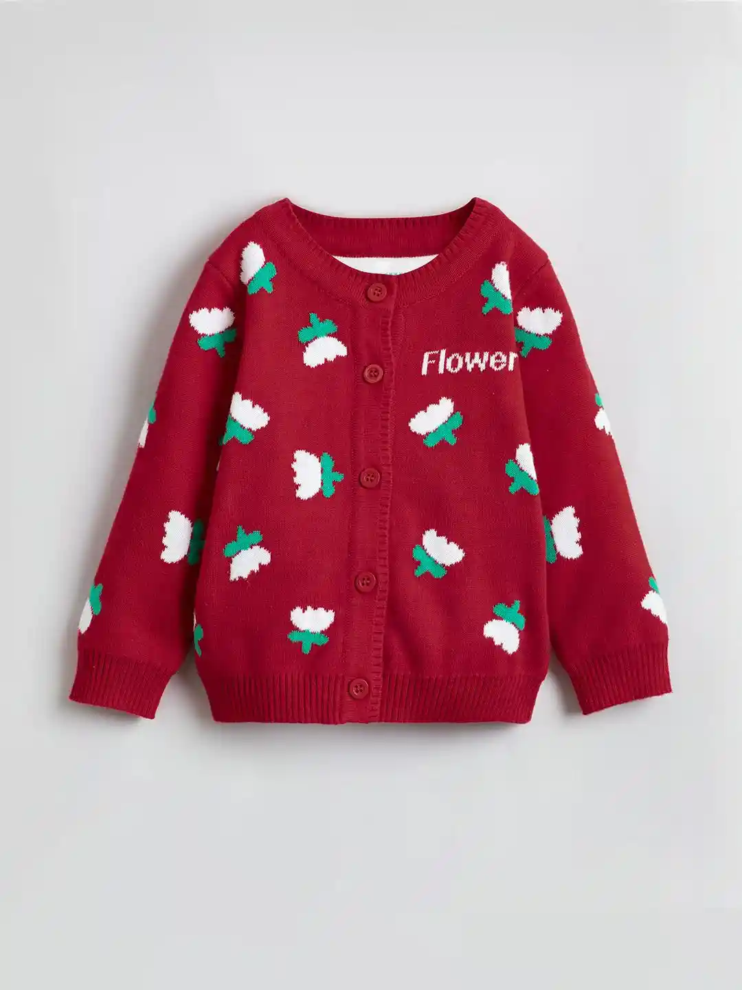 Buy Hopscotch Girls Floral Printed Pure Cotton Sweater Sweaters