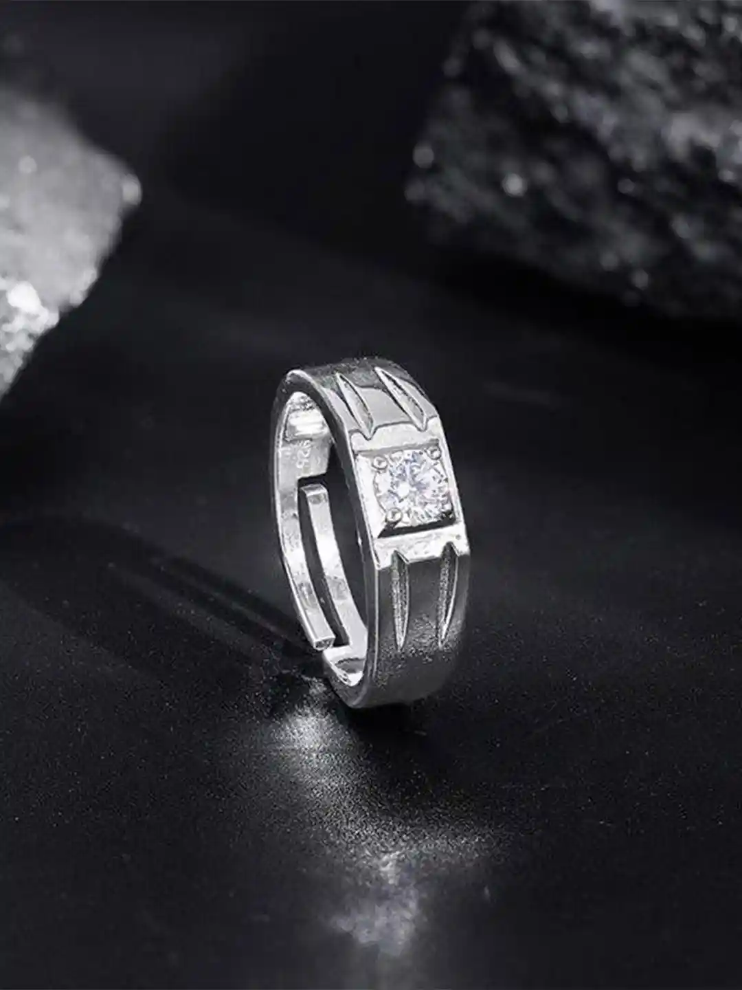 Buy GIVA Men 925 Silver Rhodium-Plated Zircon Studded Charm Away