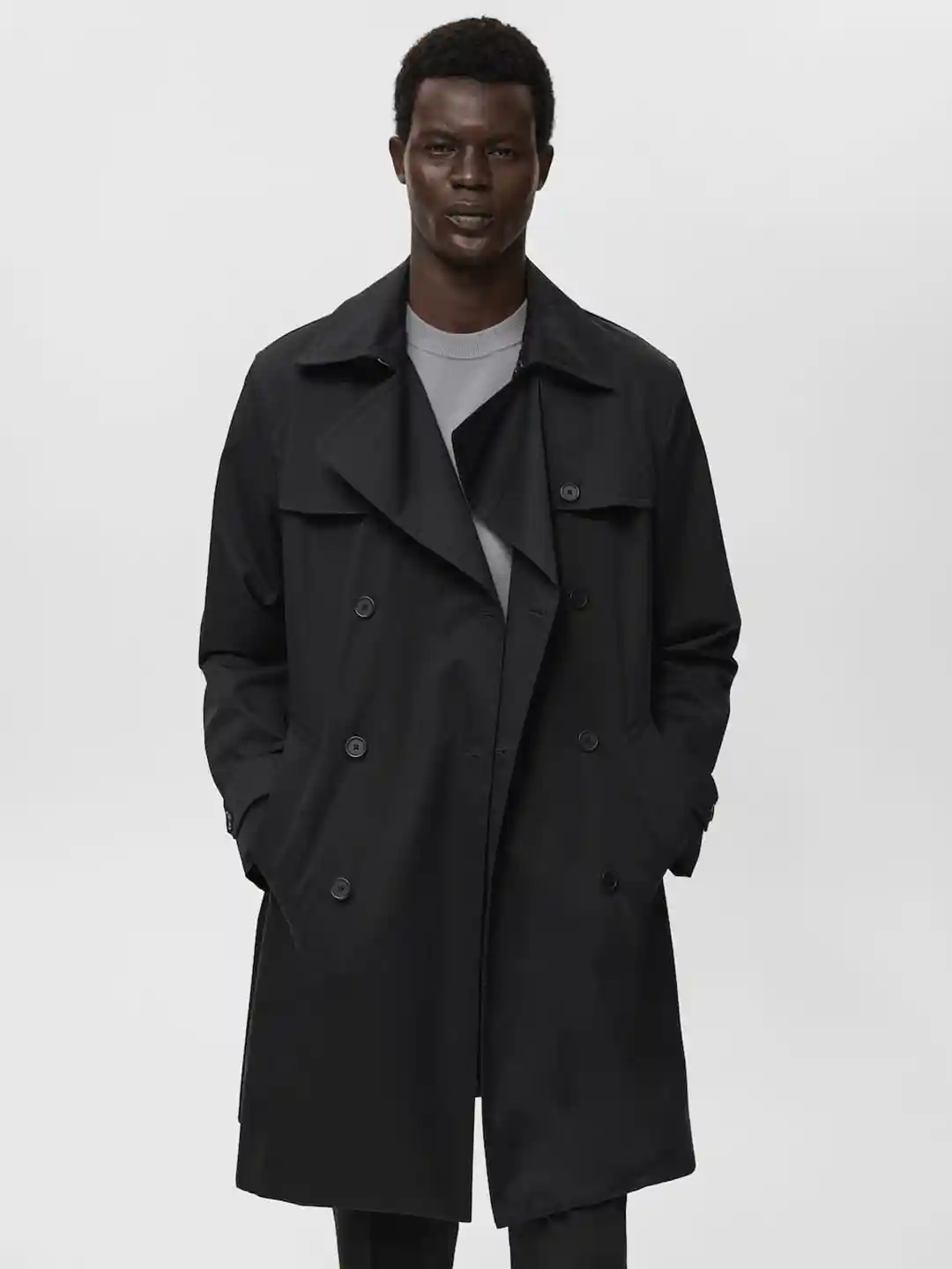MANGO Water-Repellent Belted Trench Coat