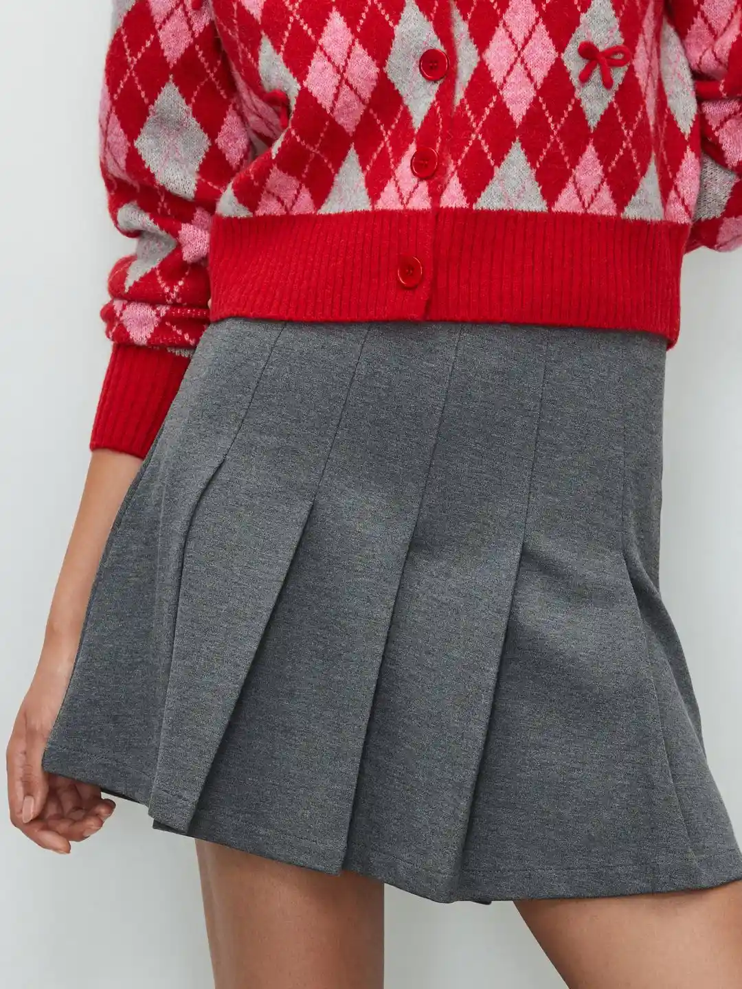 NEXT Women High Waist Pleated Mini Skirt
