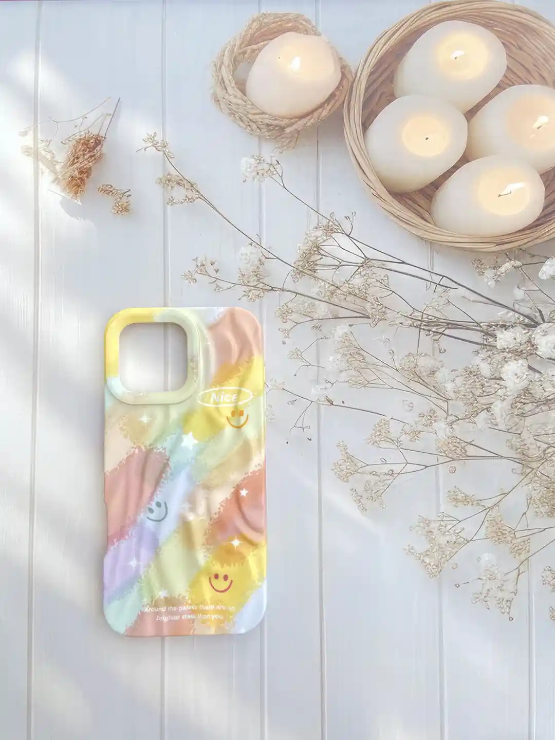 Buy CASE CREATION 3D Smiley Rainbow Floral Printed Impact