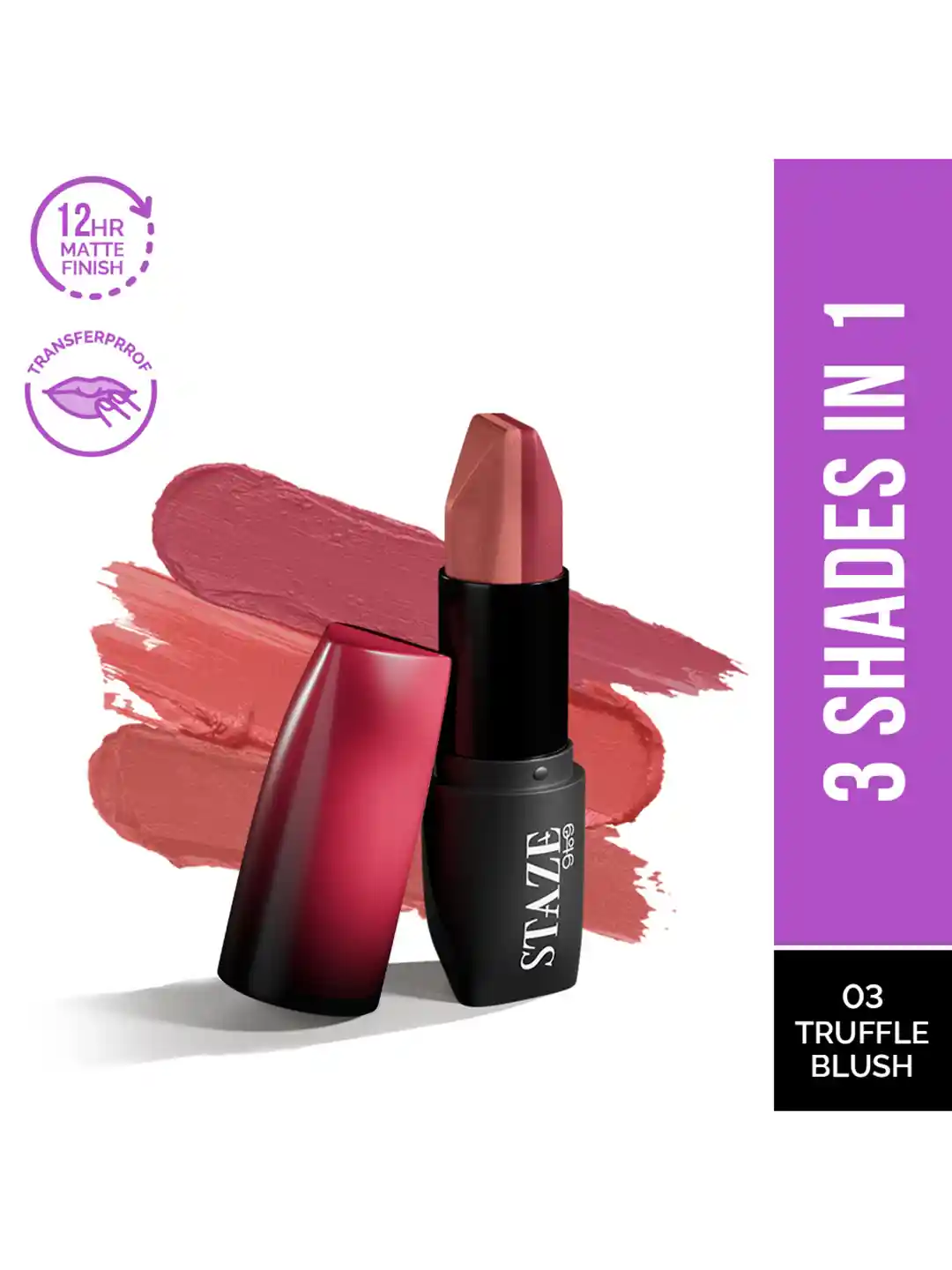 Buy STAZE 9to9 Love Tri-Angle 3 in 1 Transferproof Lipstick 3.8 g