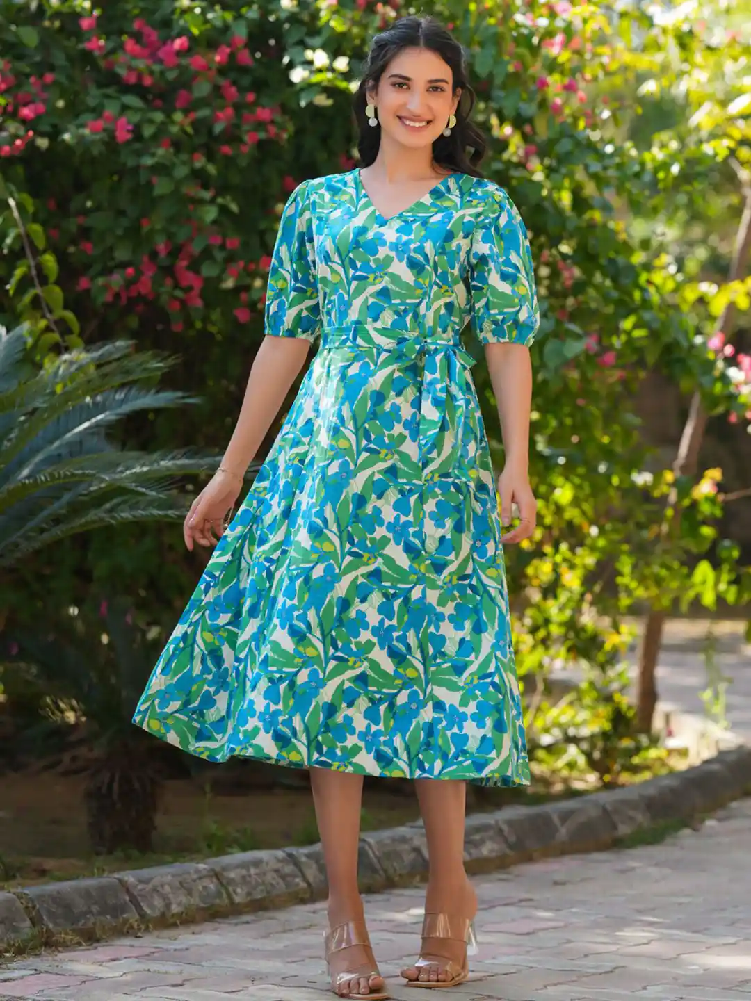 Floral Dress Women's Casual Midi Dresses Buy A-line Midi Dress For  Girls Women Online In India-VogPap