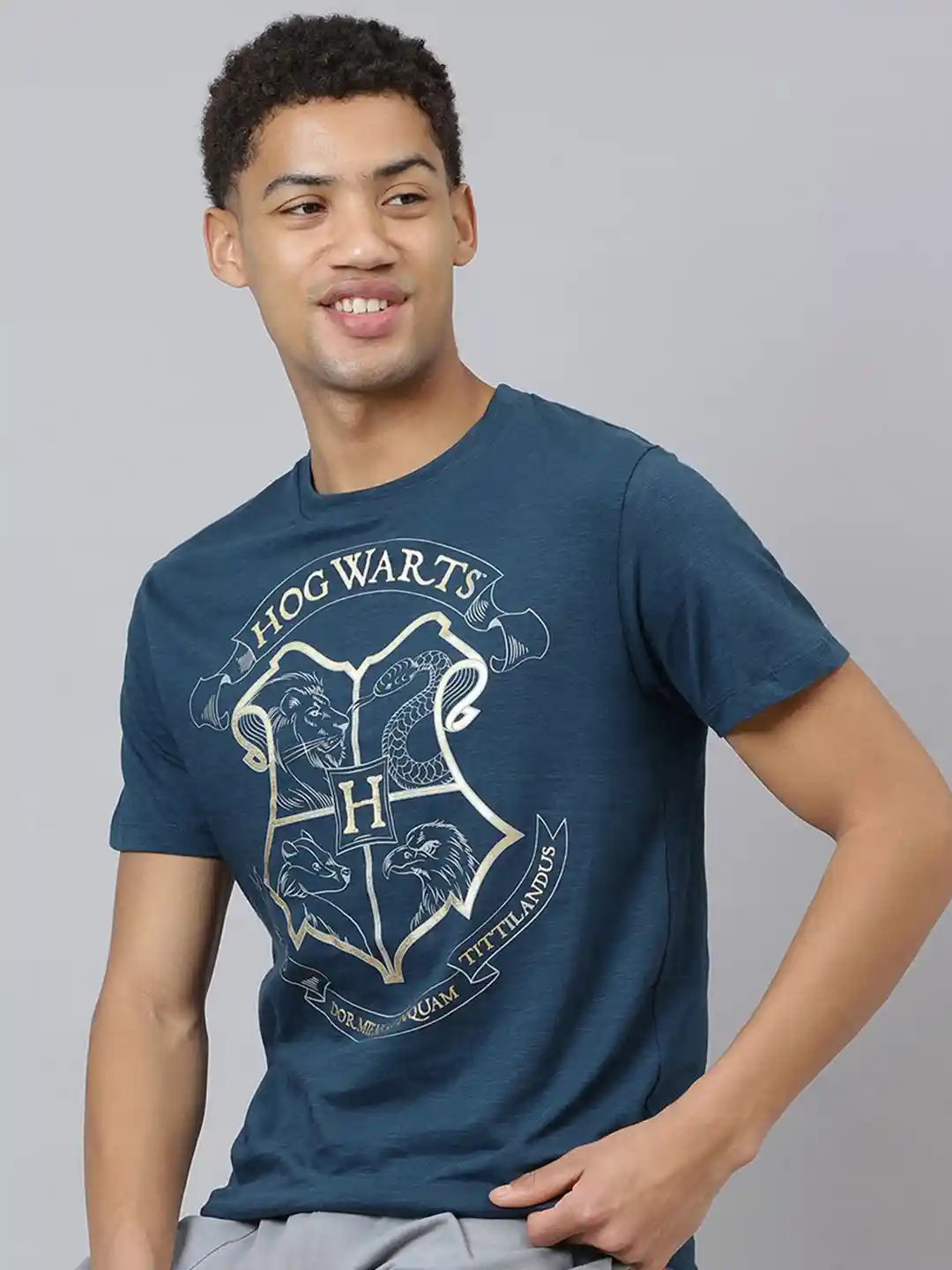 Buy Free Authority Men Harry Potter Graphic Printed Regular Fit