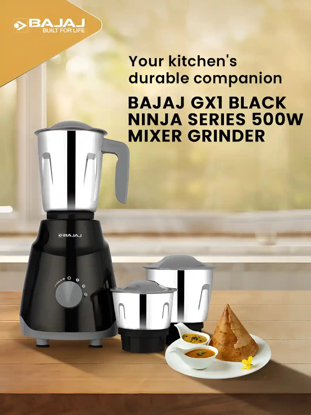 UMASHIKA  Buy Bajaj GX1 Ninja Series Black Stainless Steel Duracut Blades 3