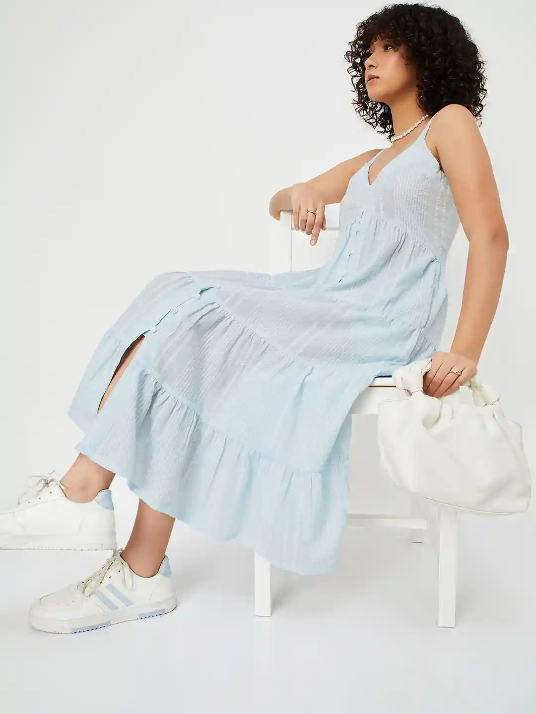 black strapless wedding guest dress Sleeveless with Split The bodice is constructed womens online boutiques David Donahue - White Color:Moss Green 1