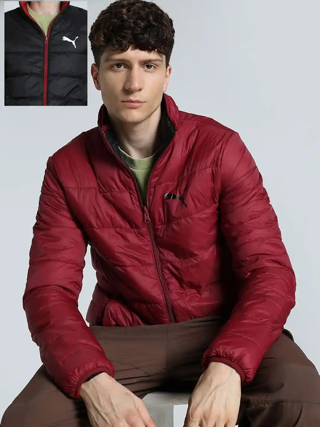 Buy Puma Slim Fit Reversible Padded Jacket Jackets for Men