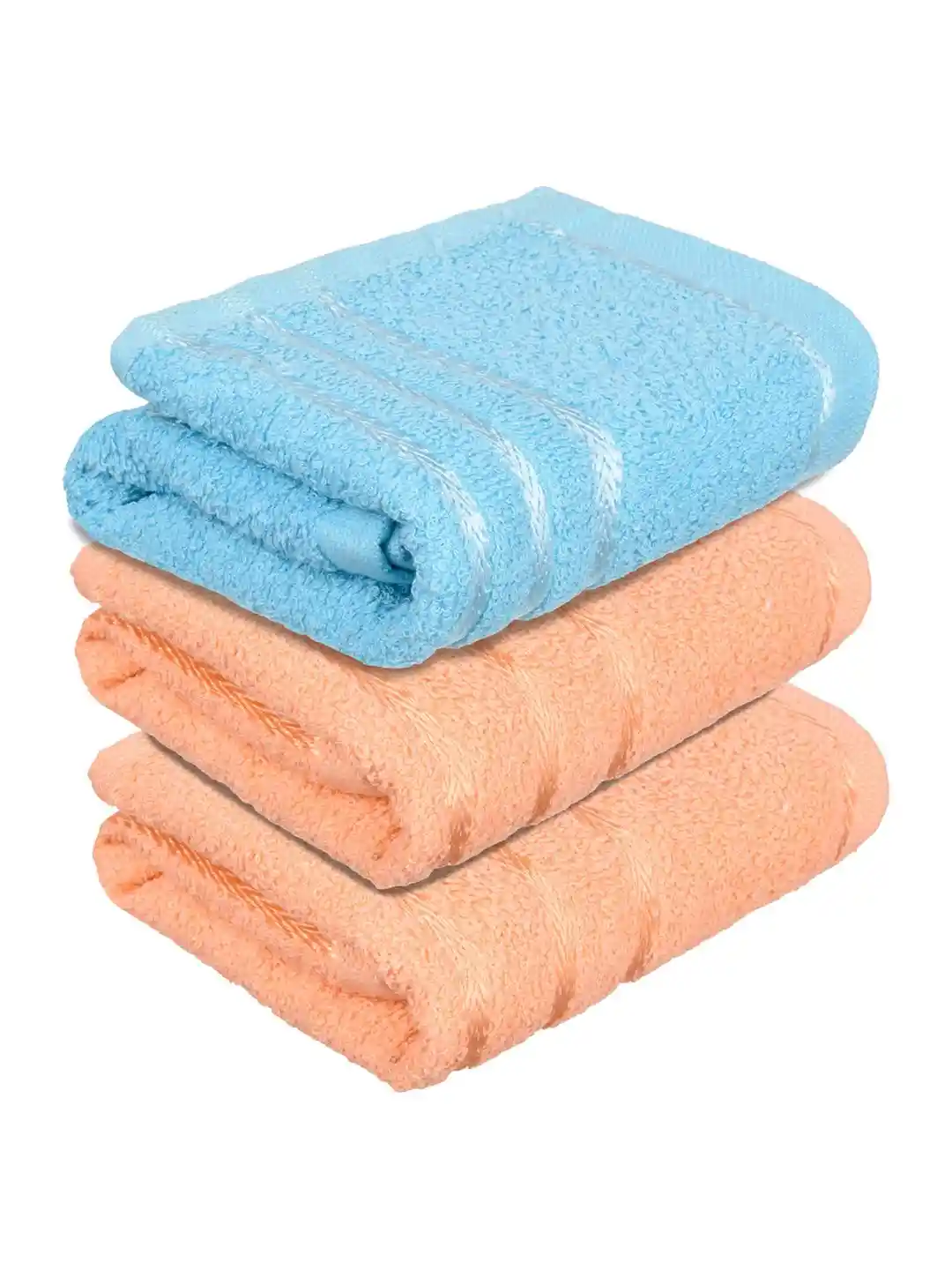 Buy Kuber Industries Blue Peach-Coloured Pieces Striped Cotton