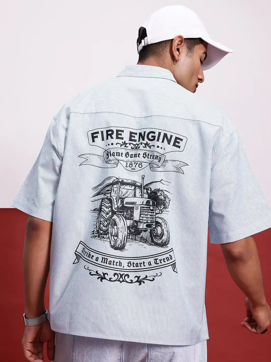 Buy glitchez Graphic Printed Striped Drop-Shoulder Sleeves