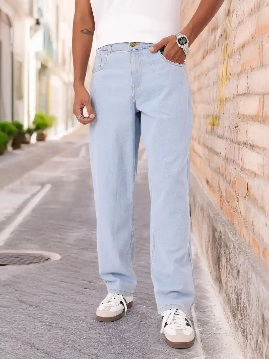 Indiamart Size 44 Mens Ripped Jeans Relaxed Loose Fit Jeans Men