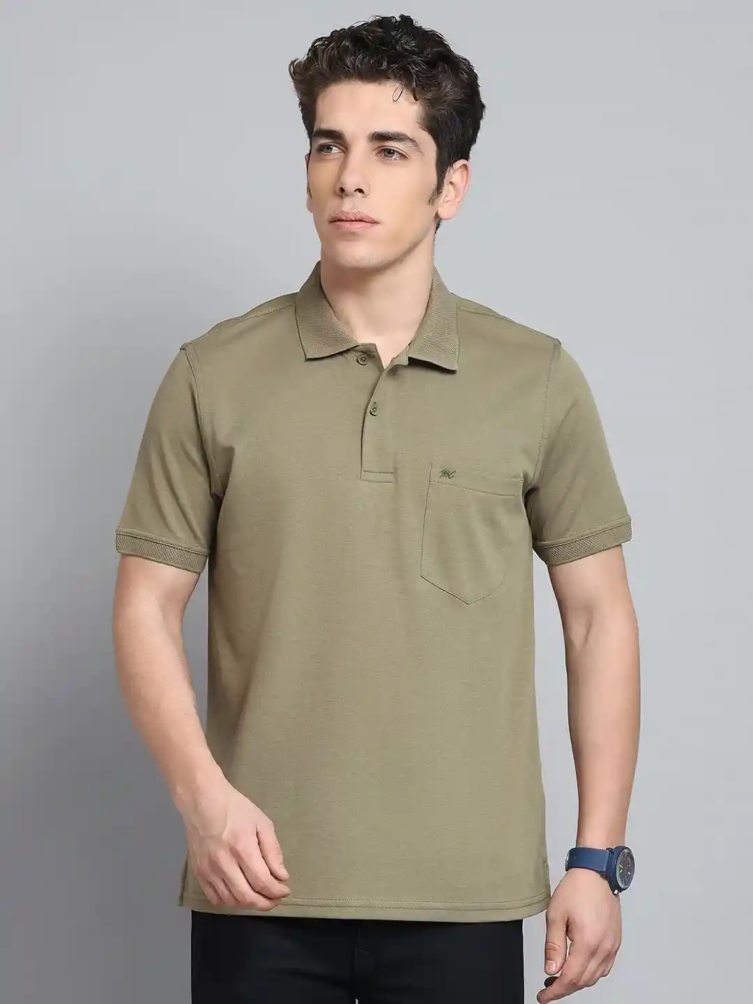 Buy Monte Carlo Men Polo Collar Pockets T-shirt Tshirts for Men