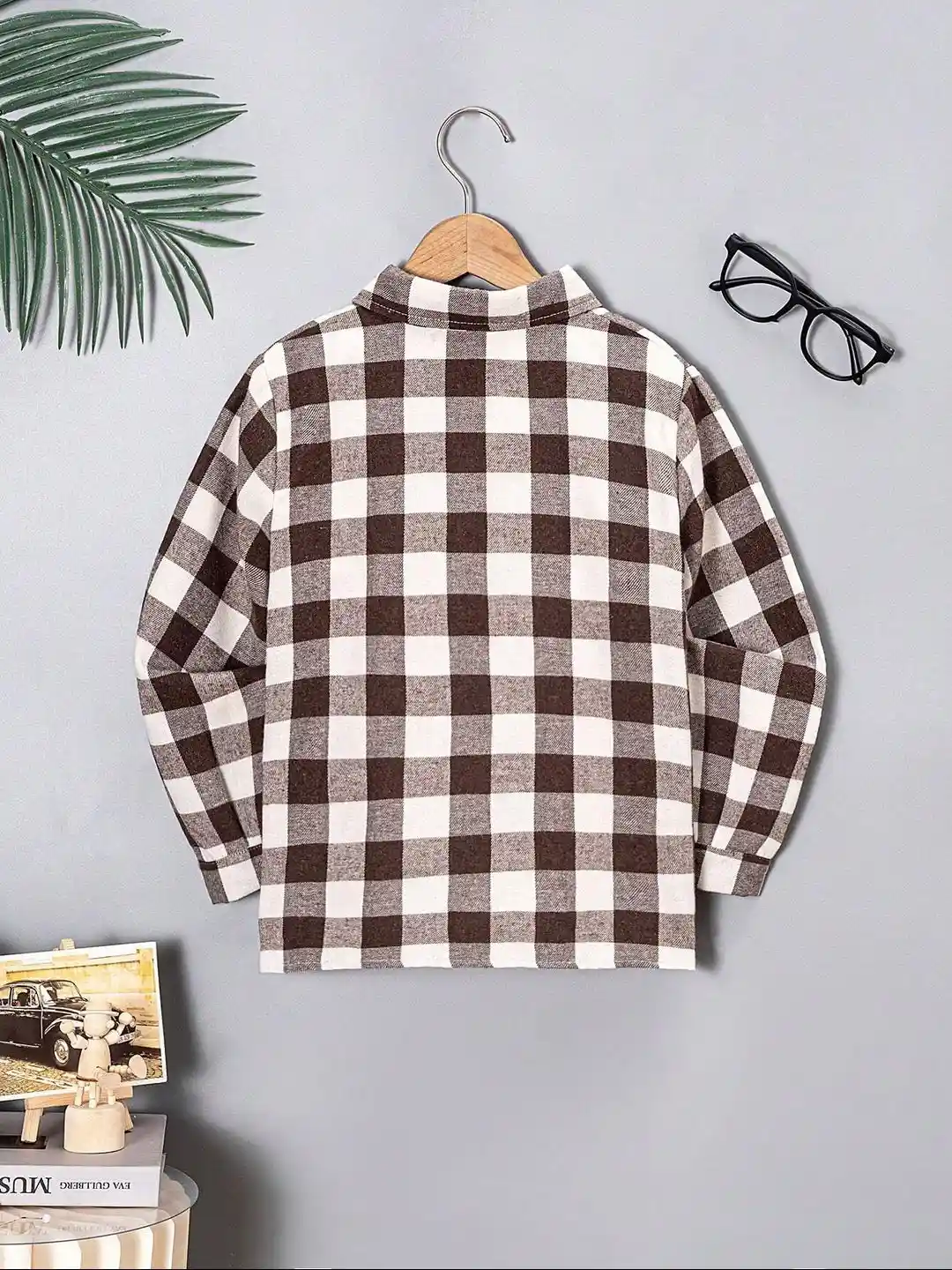 Buy BAESD Boys Standard Gingham Checks Opaque Checked Party Shirt