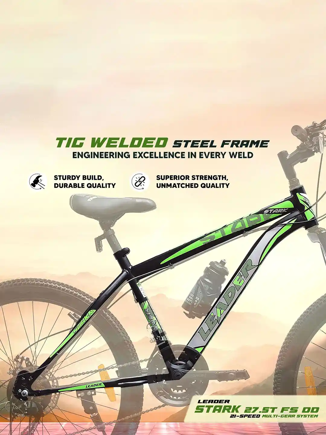 Buy LEADER Stark 21-Speed MTB Cycle With Front Suspension