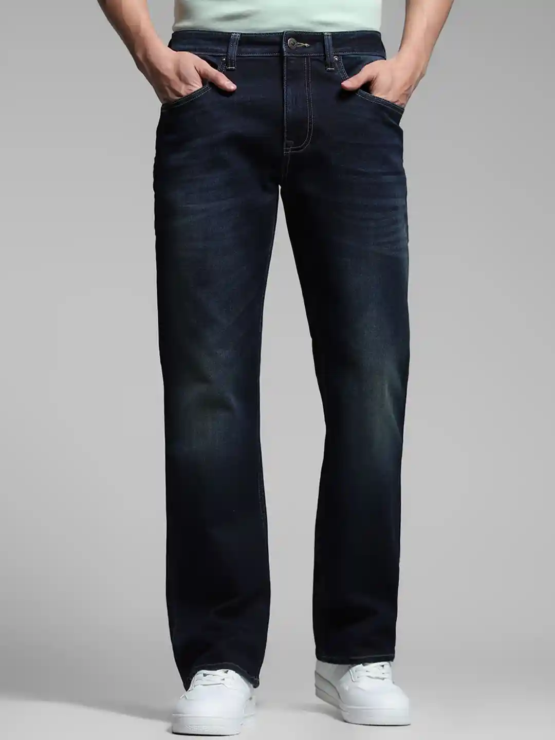 Buy Jack Jones Men Bootcut High-Rise Light Fade Stretchable