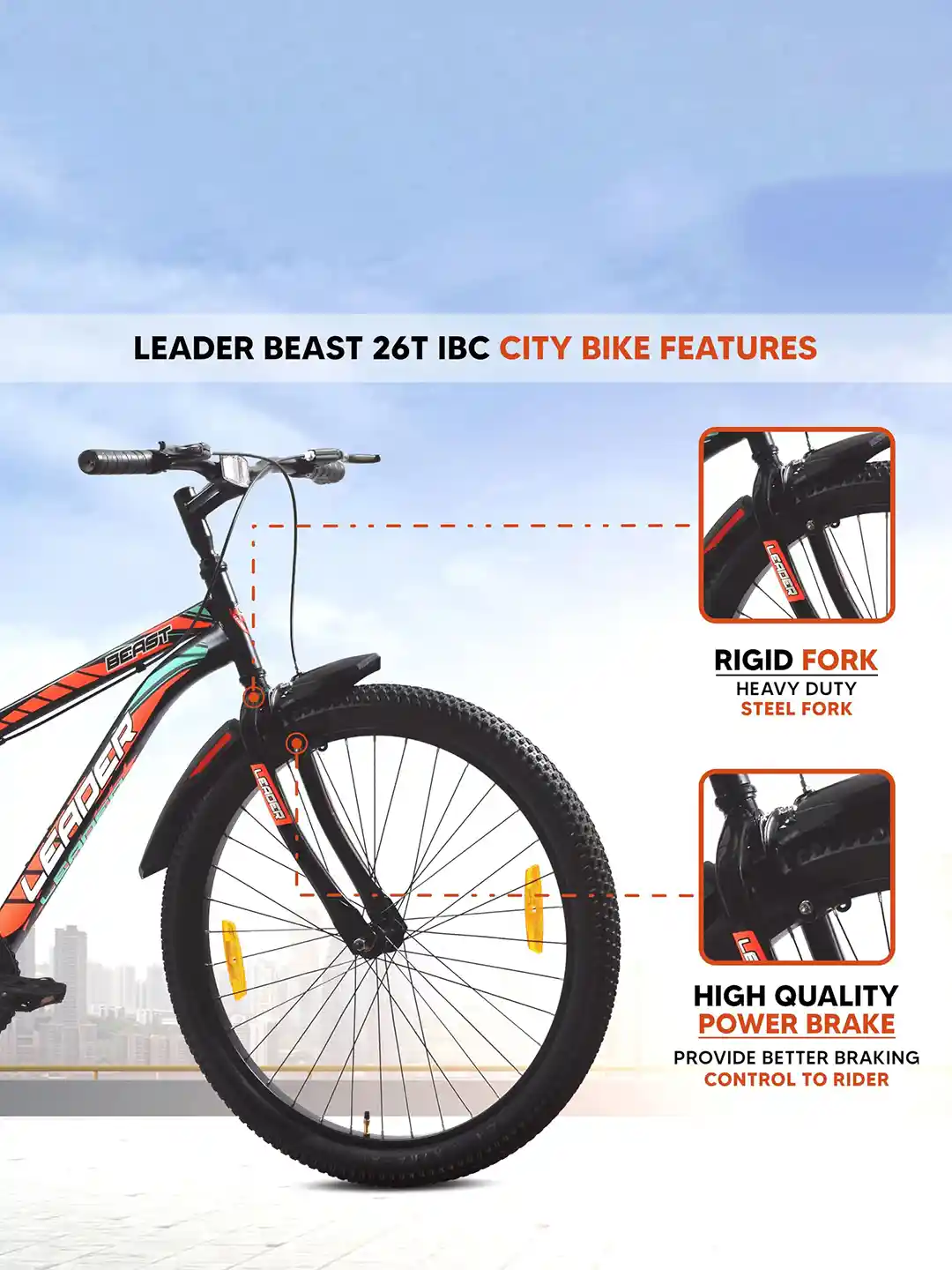Leader Power Brake For Bicycle Buy LEADER Beast 26T IBC Premium