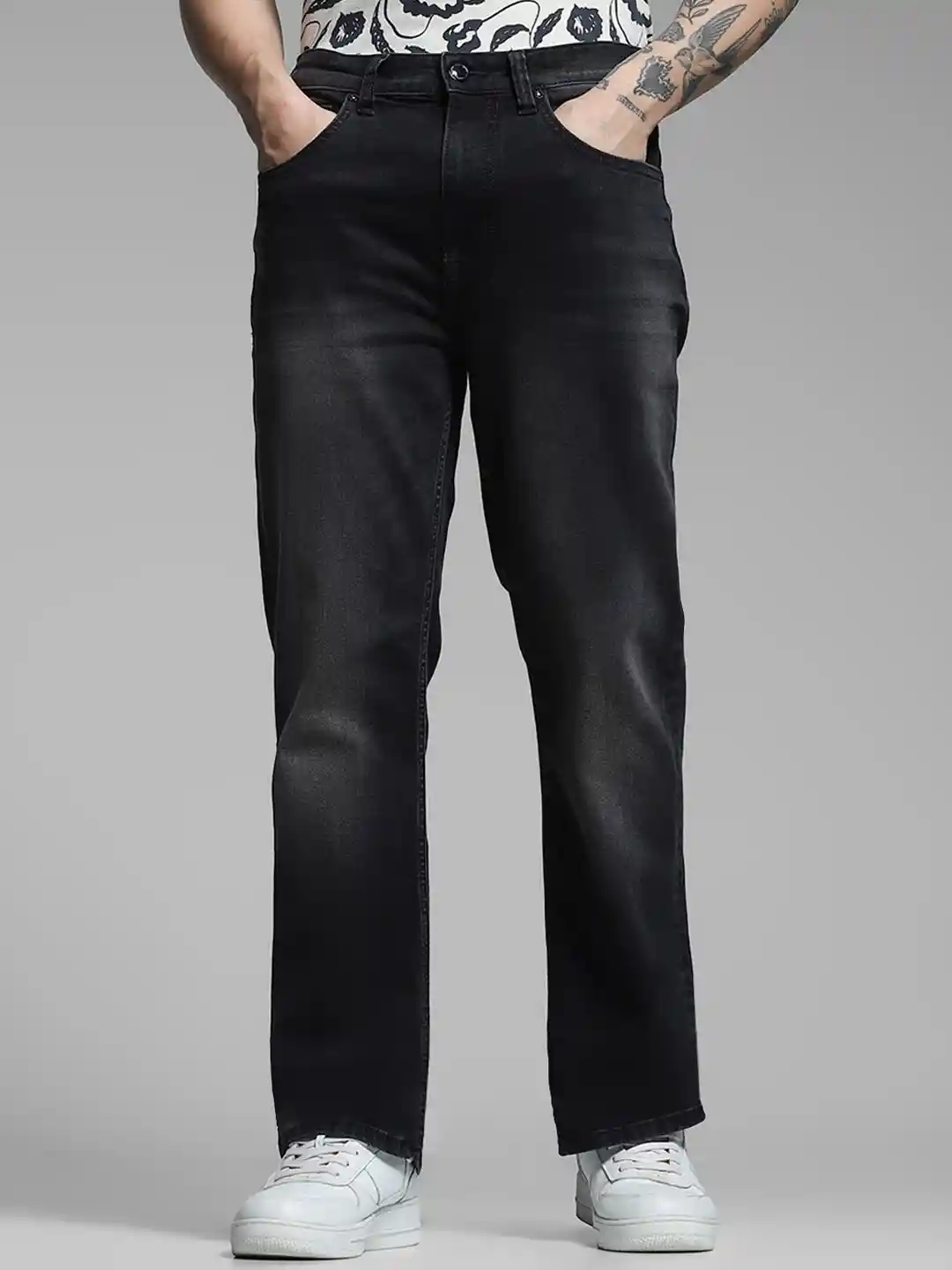 Buy Jack Jones Men Bootcut Low-Rise Mildly Distressed Light Fade