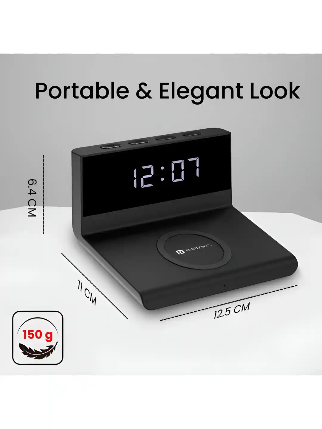 Buy Portronics Freedom 4A Digital Alarm Clock With 15 W Fast