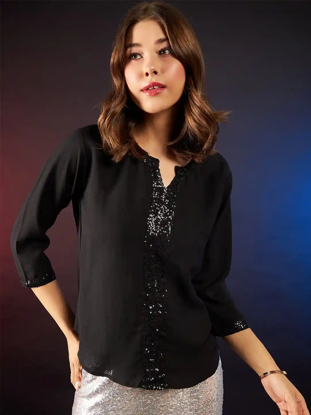 Buy DressBerry Women Embellished Shirt Style Top Tops for Women