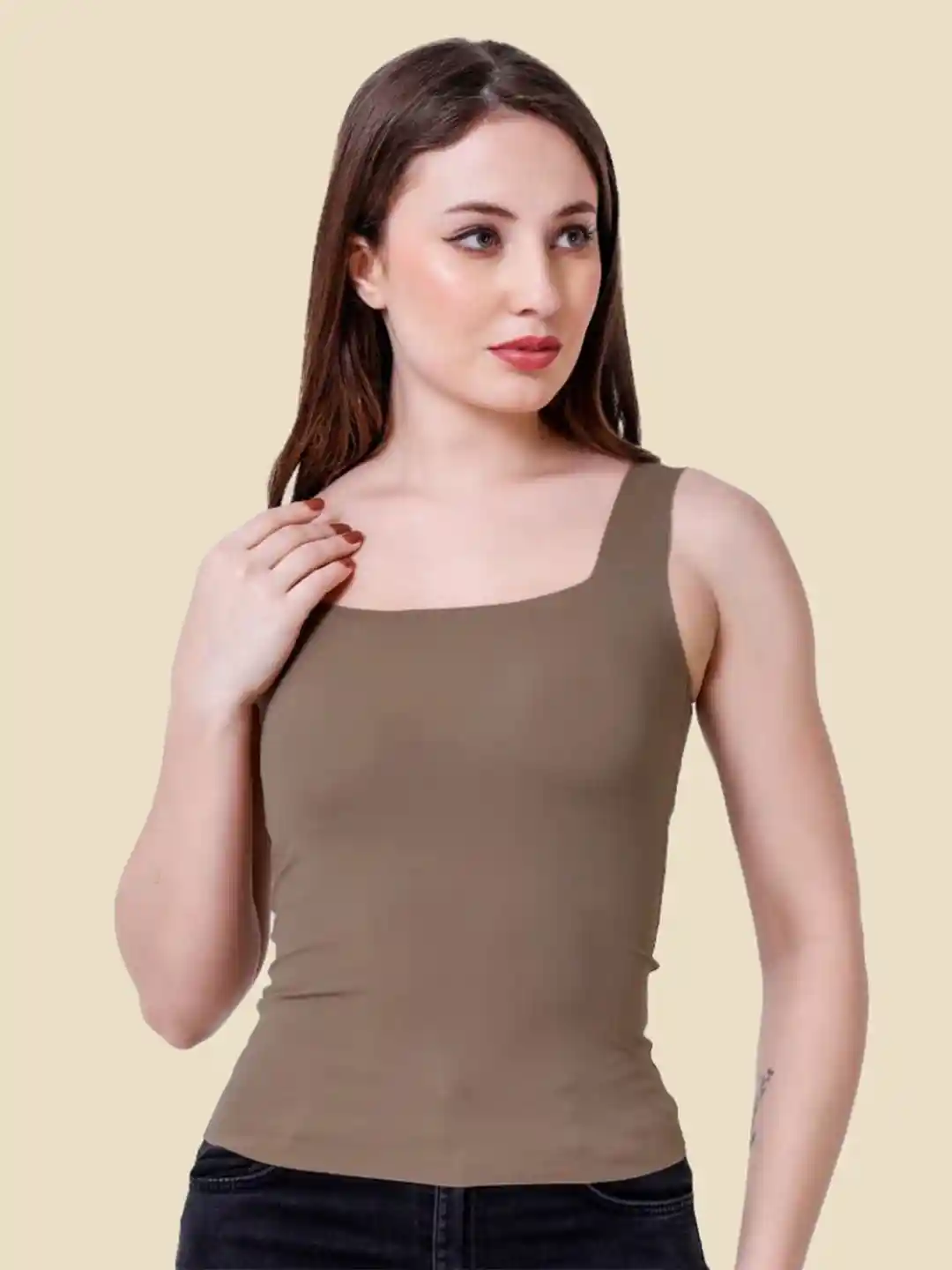 CareDone Women Shoulder Straps Padded Tank Top