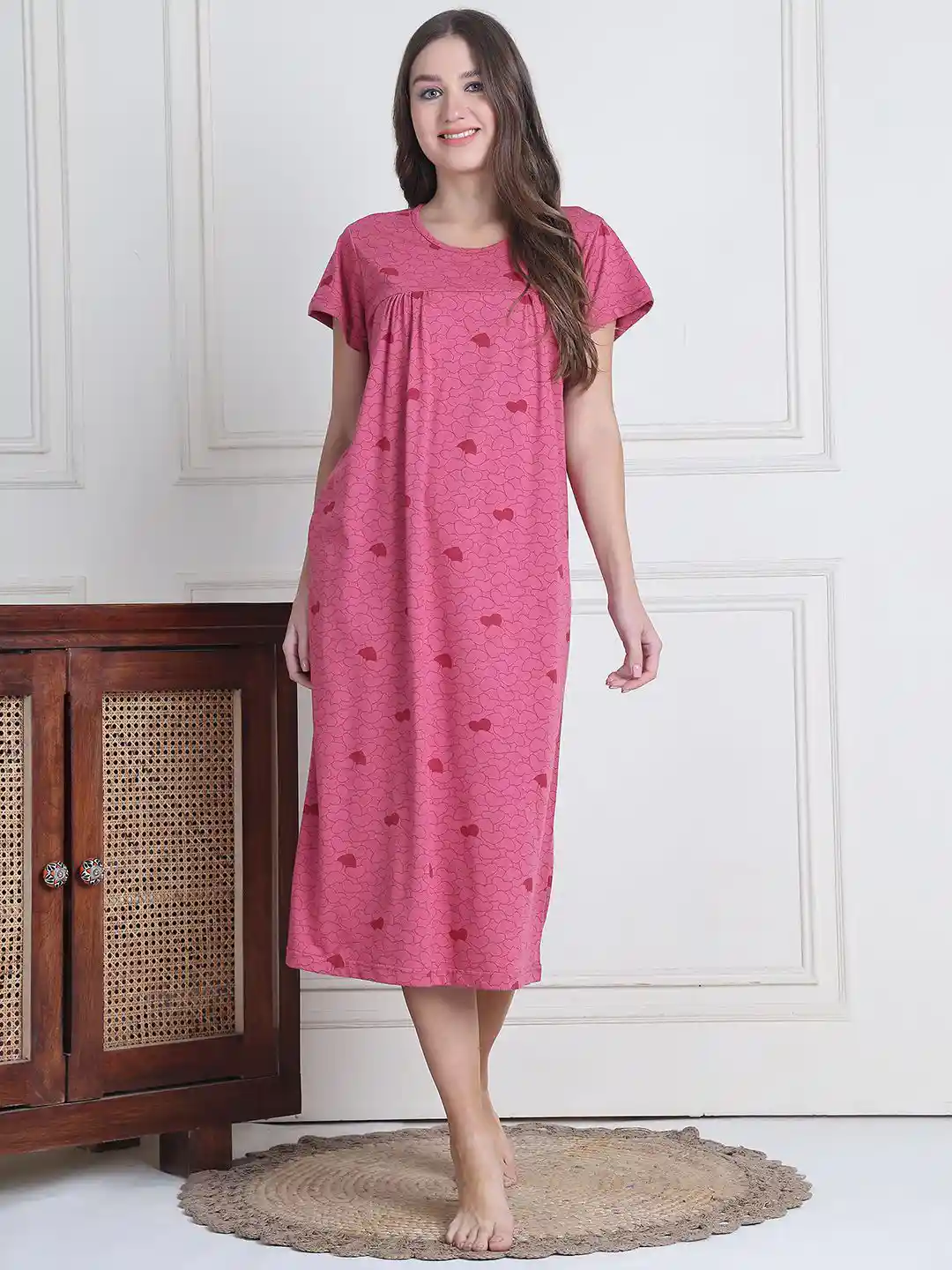 Night Dress Pure Cotton Nighty Myntra Max Printed Pure Cotton Maxi
