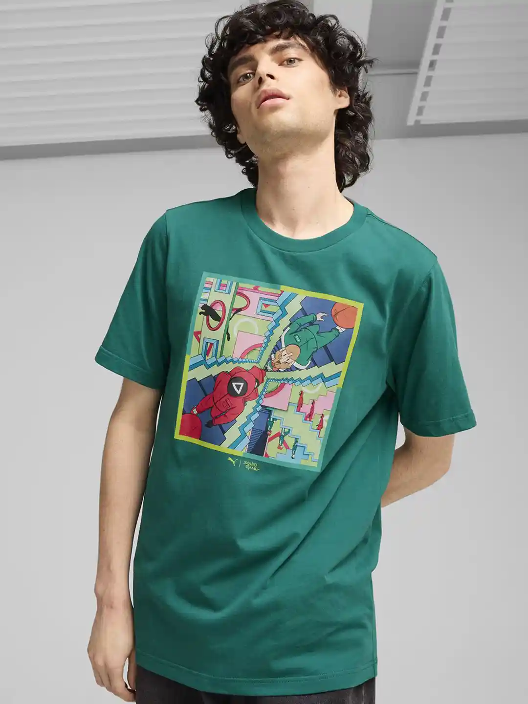 Buy Puma x Squid Game Men Graphic Printed Cotton Casual T-shirt