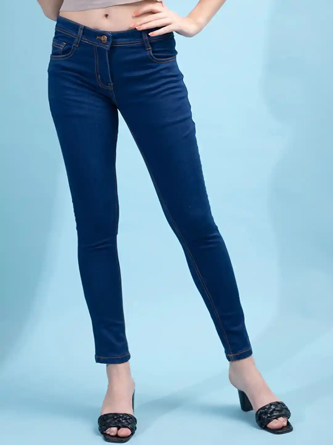 Tight Fitted Jean MANTICORE Women Skin Tight Skinny Fit Jeans - Main Image